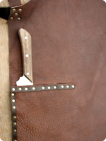 Hand Made Dark Brown Leather Apron