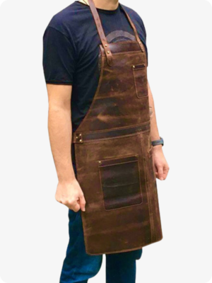 Hand Made Dark Brown Leather Apron (3)