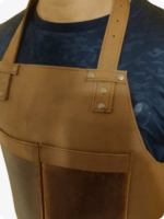 Hand Made Dark Brown Leather Apron (3)