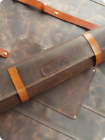 Hand Made Dark Brown Leather Apron