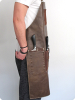 Hand Made Dark Brown Leather Apron