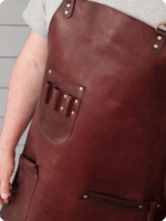 Hand Made Dark Brown Leather Apron