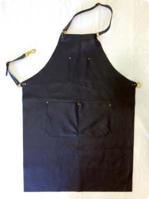 Hand Made Black Carpenter Leather Apron