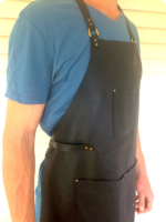 Hand Made Black Carpenter Leather Apron