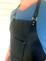 Hand Made Black Carpenter Leather Apron