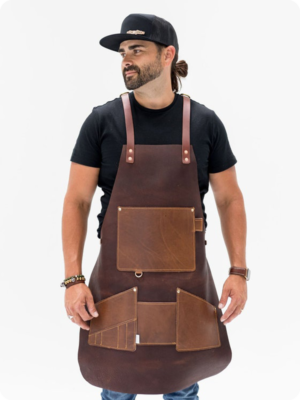 Hand Made Brown Carpenter Leather Apron