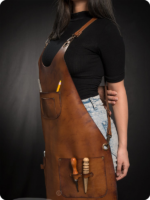 Hand Made Brown Carpenter Leather Apron