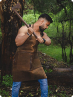 Hand Made Brown Carpenter Leather Apron