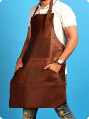 Hand Made Brown Carpenter Leather Apron