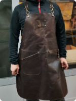 Hand Made Dark Brown Carpenter Leather Apron