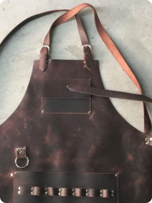 Hand Made Dark Brown Carpenter Leather Apron