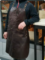 Hand Made Dark Brown Carpenter Leather Apron