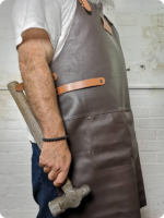 Hand Made Dark Brown Carpenter Leather Apron