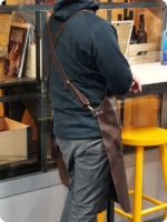 Hand Made Dark Brown Carpenter Leather Apron